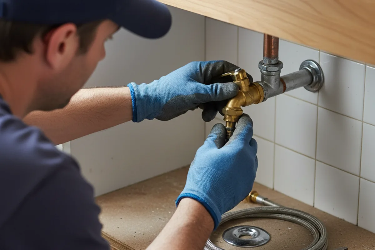 Shutoff valve and fitting work during Emergency Plumbing in Clover